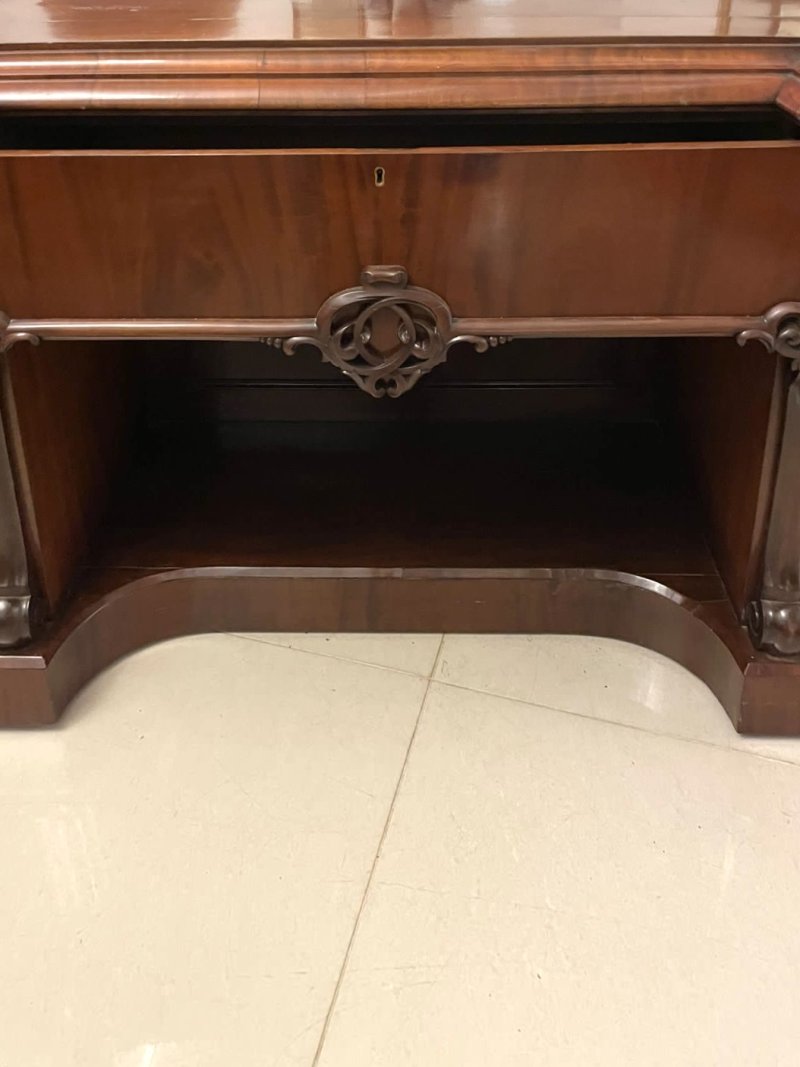 Outstanding Quality Antique Victorian Carved Mahogany Mirror Back Sideboard - Image 20